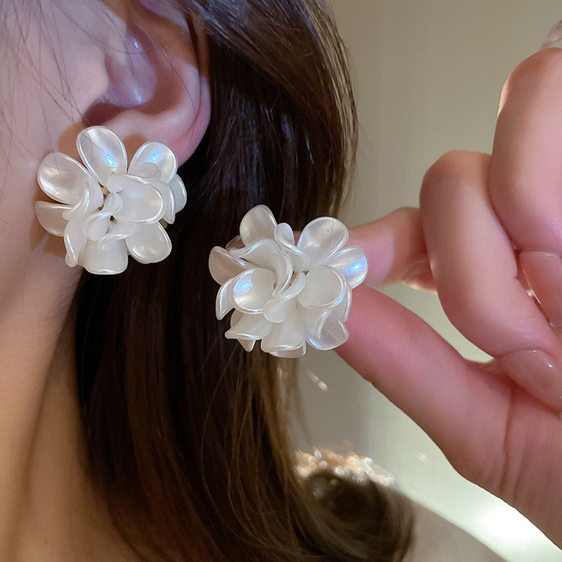 Camellia & Bow Earring Collection – Chic Light Luxury Retro Series