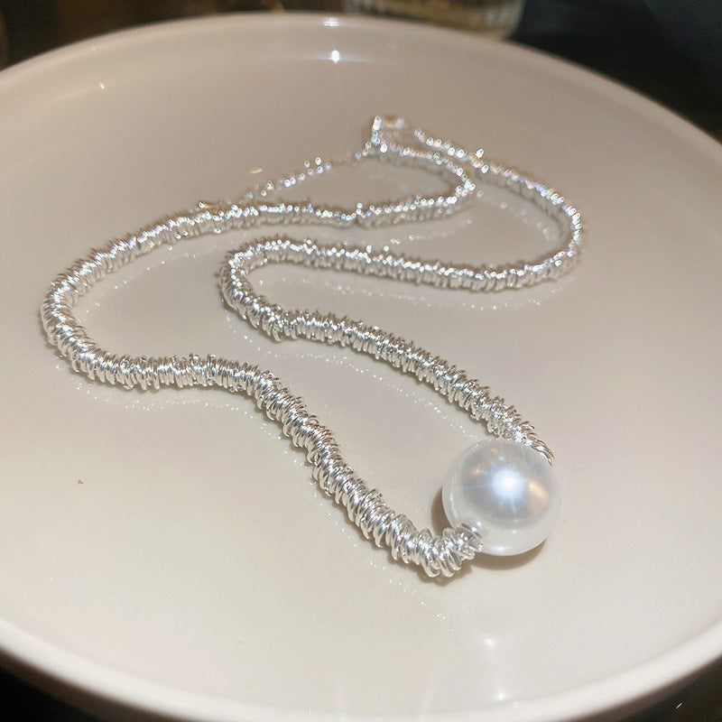 Artificial Silver Fragment Pearl Choker