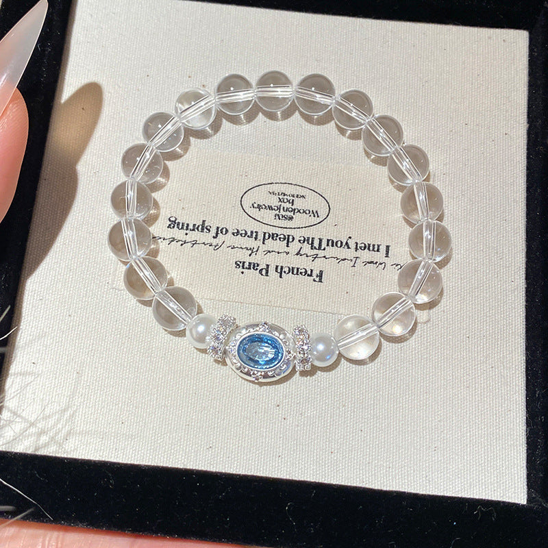 Oriental Crystal Bead Bracelet Series – Natural White & Yellow Gemstones, Retro Chic Elegance