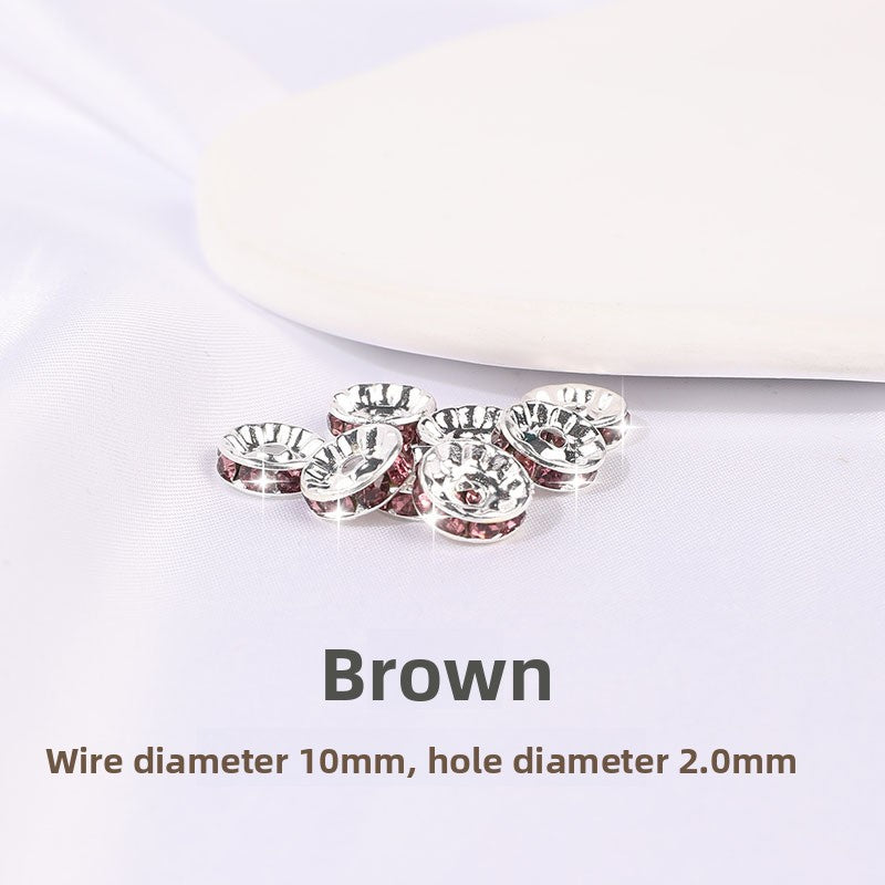 925 Silver Running Rings & Rhinestone Rondelle Spacers