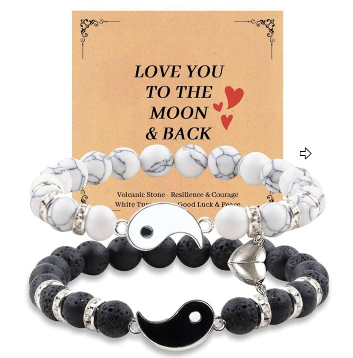 Yin & Yang Duo · Matching Couple Bracelets