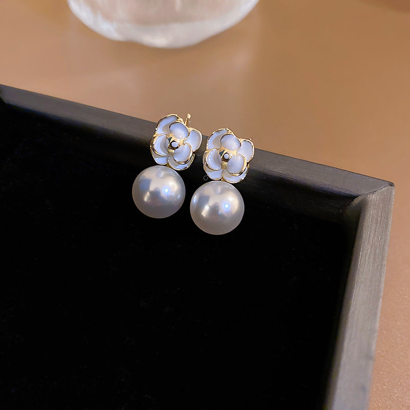 Camellia & Bow Earring Collection – Chic Light Luxury Retro Series