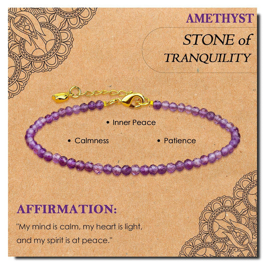 Radiant Intentions · Dainty Gemstone Affirmation Bracelets