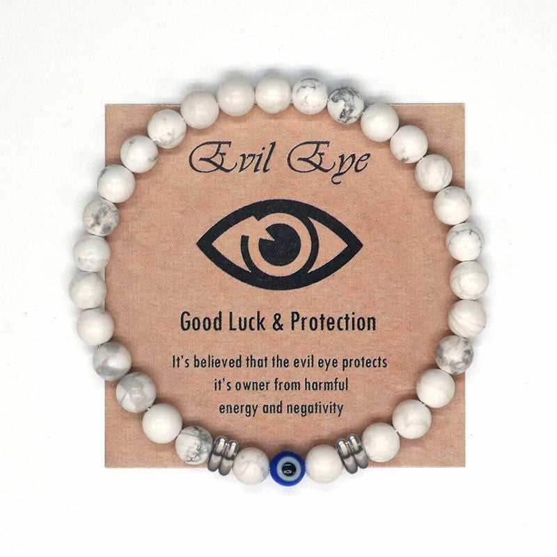 Guardian Gaze · Natural Stone Evil Eye Bracelet