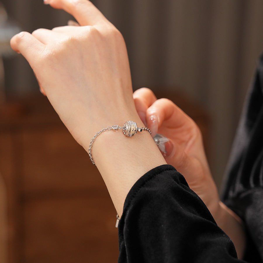 Ivory Glow Barrel Charm Collection – Necklace, Bracelet & Right-Ear Cuff