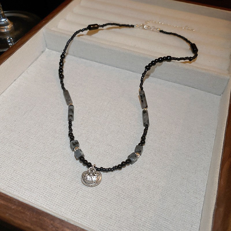 Sun pendant beaded necklace collection — multiple styles displayed