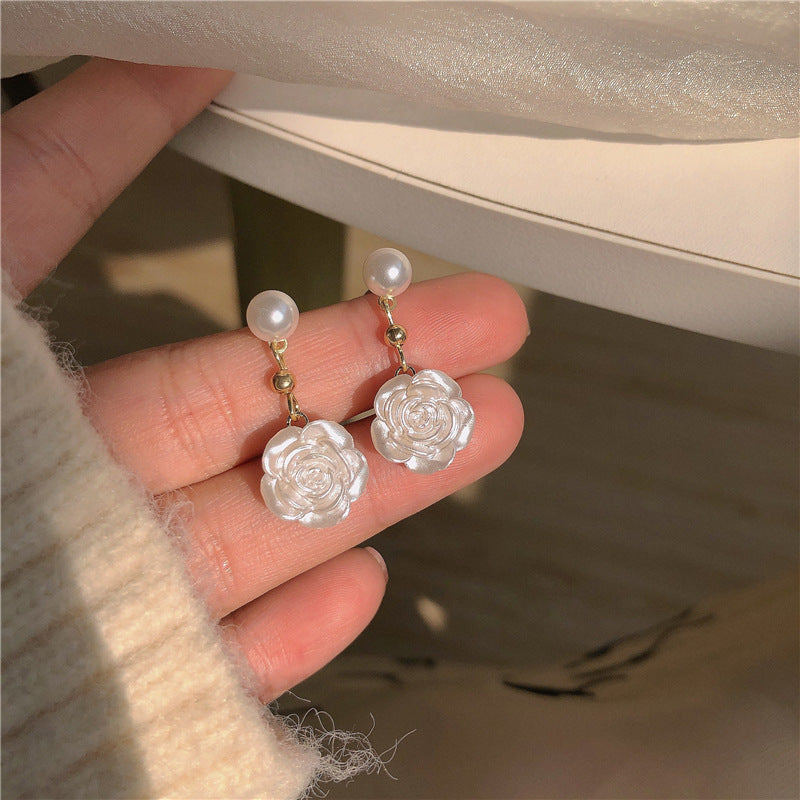 Camellia & Bow Earring Collection – Chic Light Luxury Retro Series
