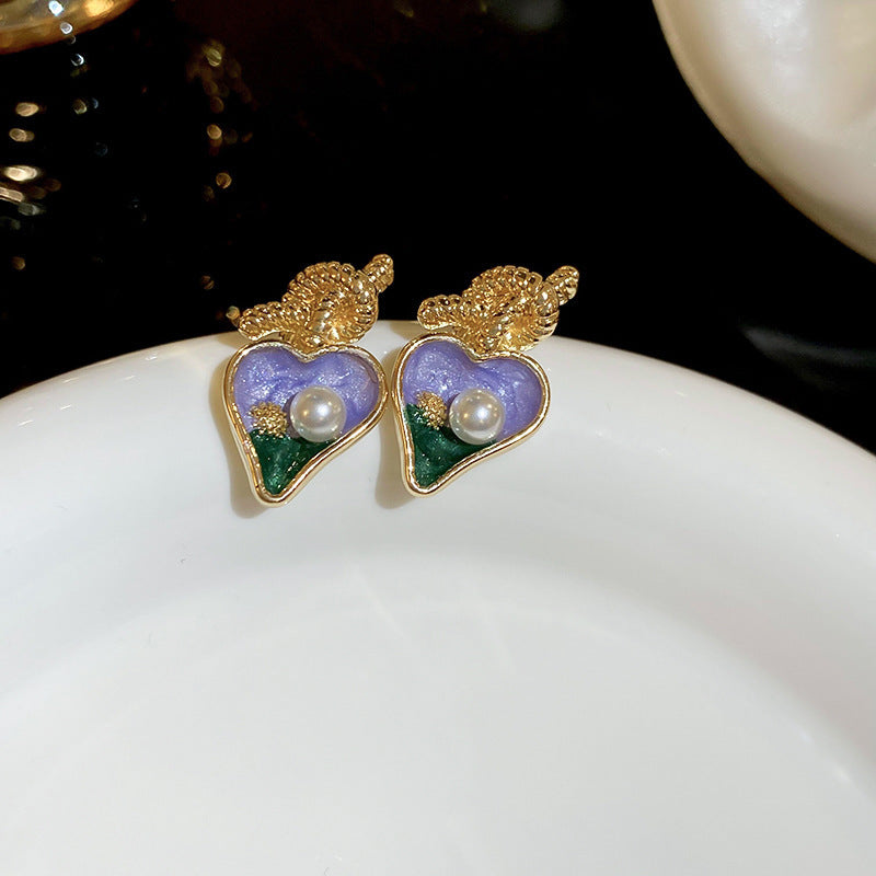 Vintage Pearl Stud Earrings Series – Courtly Chic Light Luxury