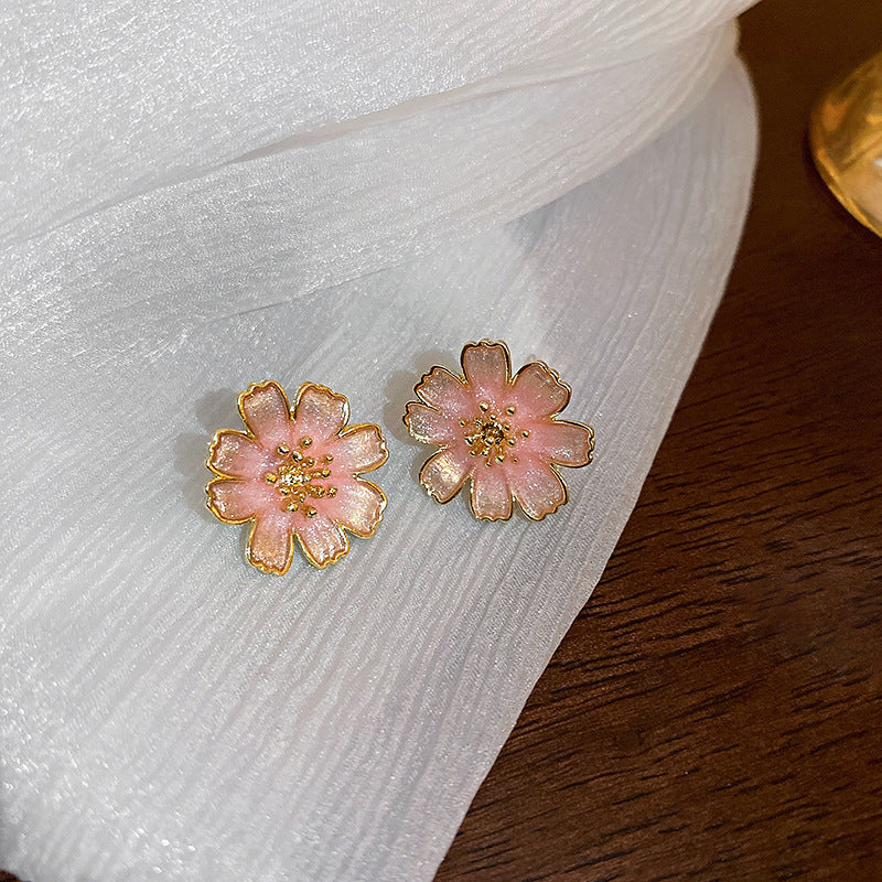 Camellia & Bow Earring Collection – Chic Light Luxury Retro Series