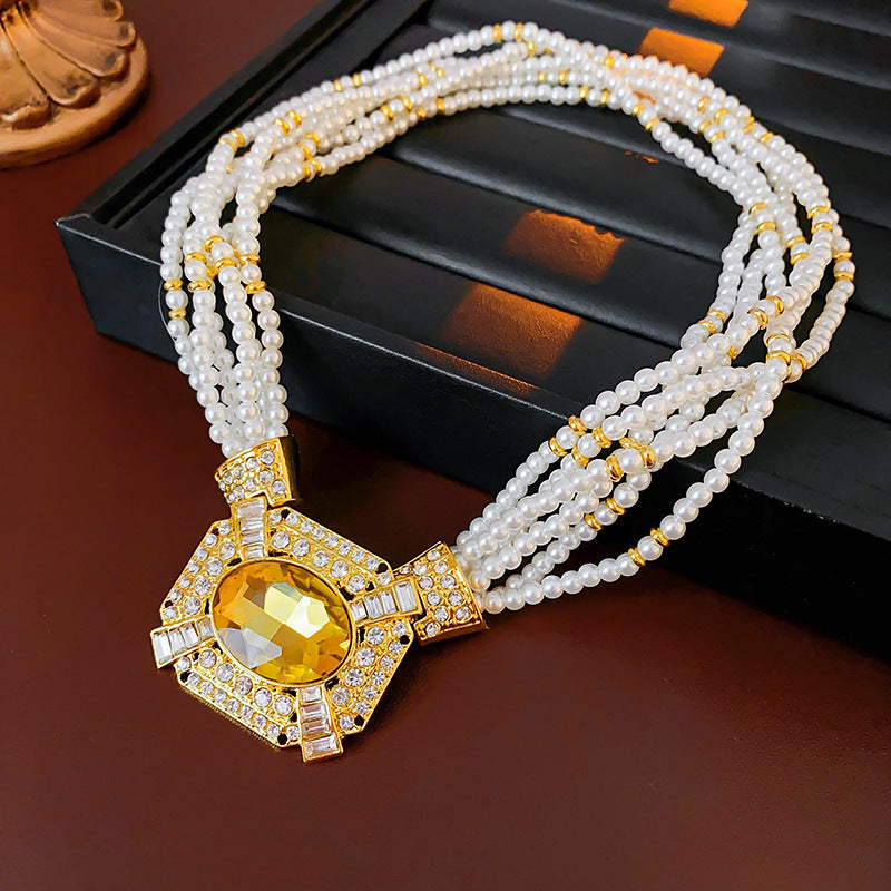 Medieval Luxe Statement Necklace – Vintage Geometric Series