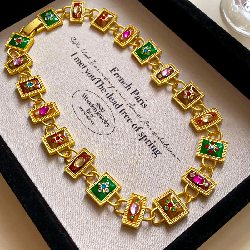 Medieval Luxe Statement Necklace – Vintage Geometric Series