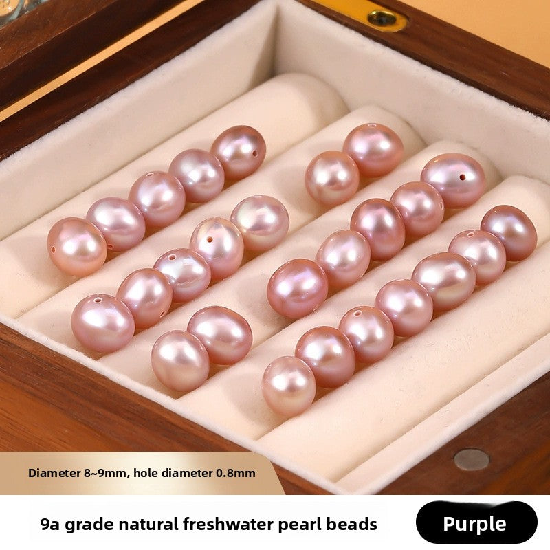 Lavender near-round freshwater pearl loose beads in a bowl — Lavender Mist Freshwater Pearls