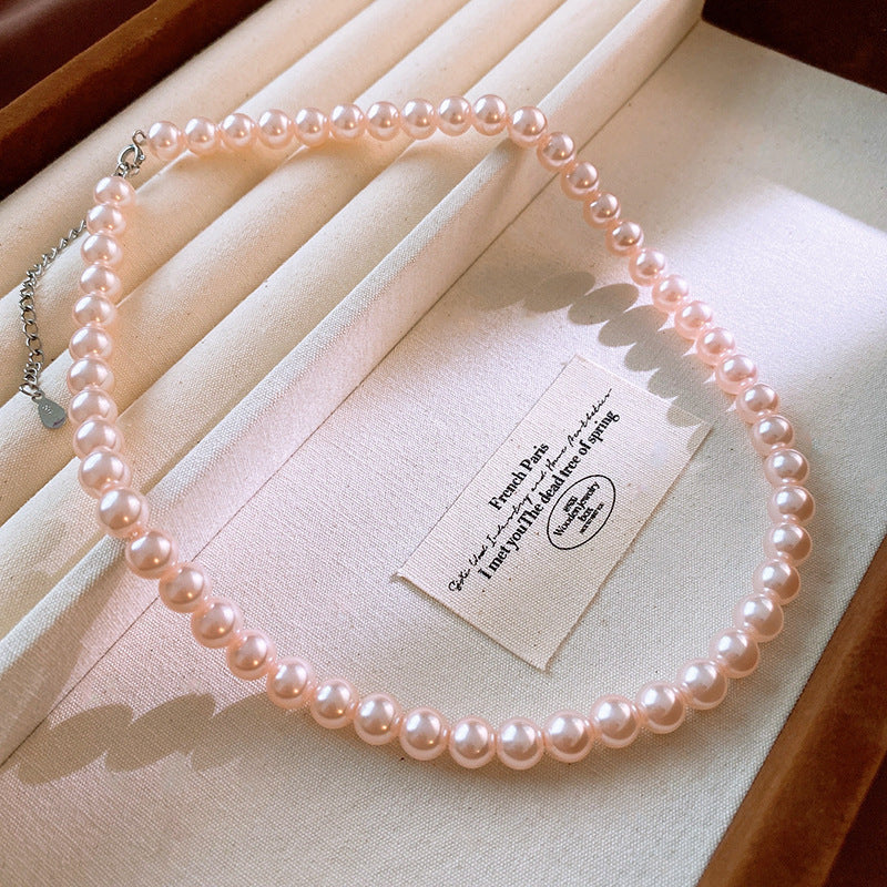 Rosélia Pearl Duo Necklace & Bracelet – French Vintage Chic