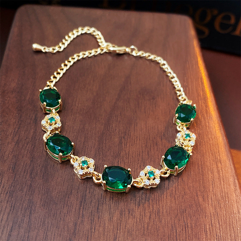 Crystal Bloom Vintage Bracelet Series – Elegant Retro Style