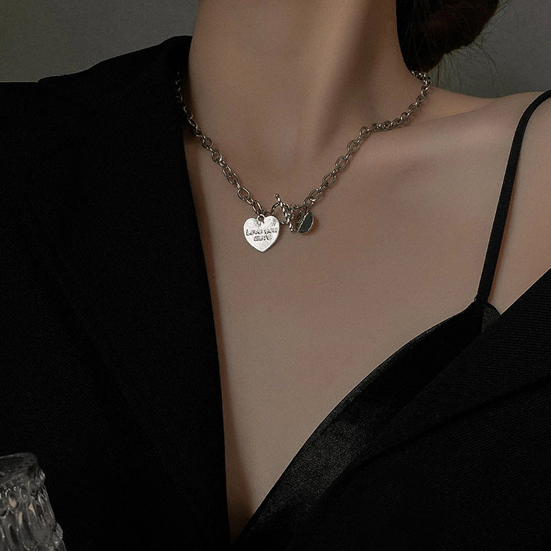 Versatile Minimalist Titanium Steel Pearl Pendant Necklace