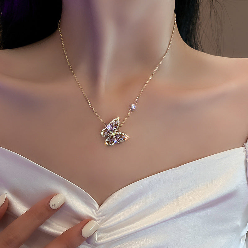 Cat’s Eye Letter Series – Gold-Plated Cylinder Pendant Necklaces with Zircon