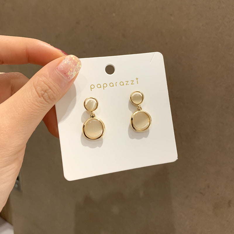 Vintage Oval Tassel Earrings Collection – Light Luxury Court Style