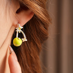 Lucky Star Charm Drop Earrings