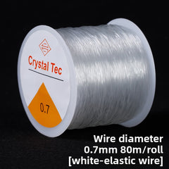 Crystal Elastic Beading Cord – Clear Stretch Jewelry String (0.5–1.5 mm, 5–120 m)