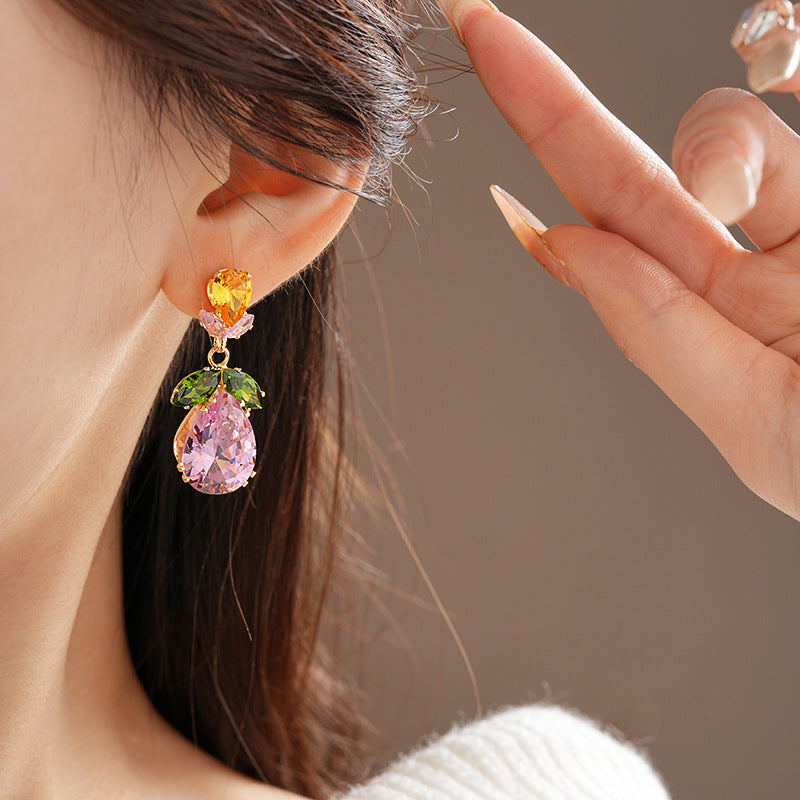 Celestial Leaf Zircon Drop Necklace Set