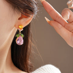 Celestial Leaf Zircon Drop Necklace Set