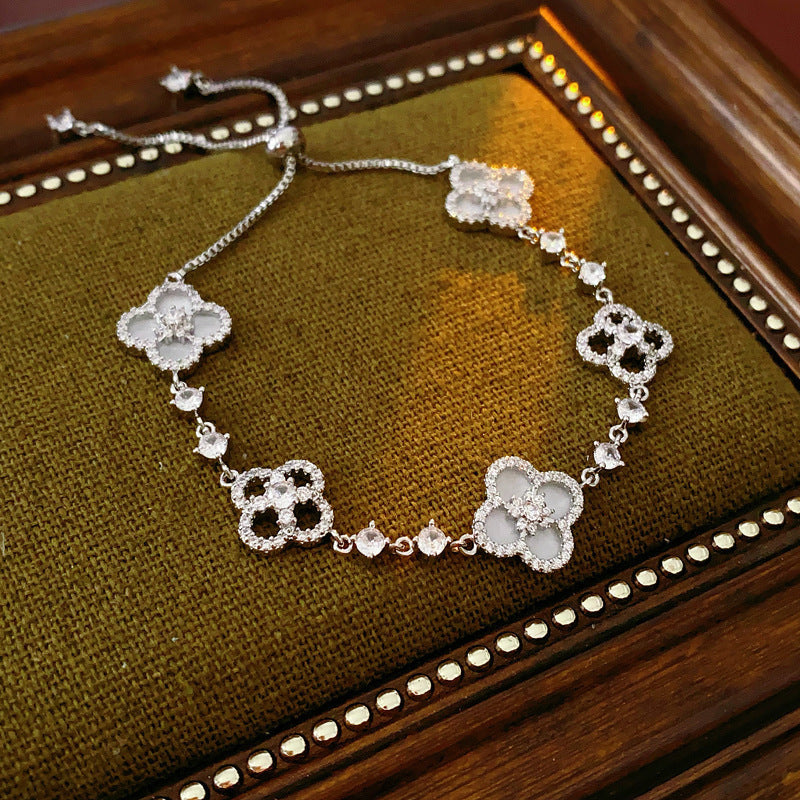 Vintage Geometric Zircon Bracelet Series – Minimalist Chic Elegance