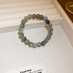 Multi-layer bracelet with crystal medallion and pearl beads in chic style