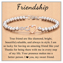 Bonded Hearts Message Card Bracelets