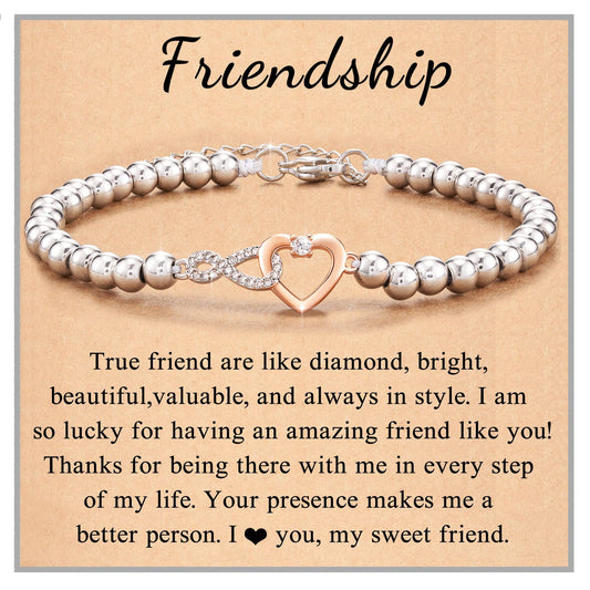 Bonded Hearts Message Card Bracelets