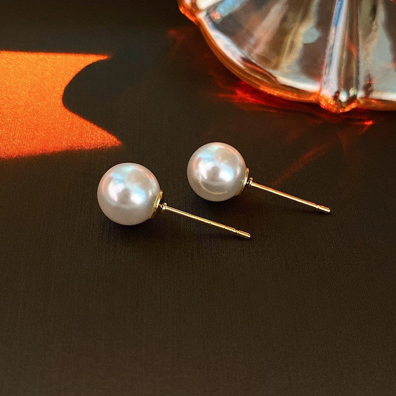 Vintage Pearl Stud Earrings Series – Courtly Chic Light Luxury