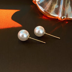 Vintage Pearl Stud Earrings Series – Courtly Chic Light Luxury