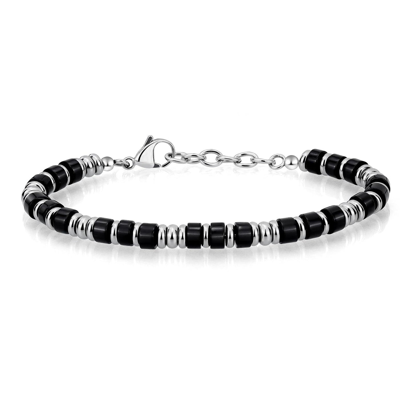 Boho Drift · Natural Stone Disc Chain Bracelets