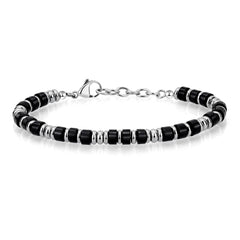 Boho Drift · Natural Stone Disc Chain Bracelets