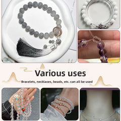 Crystal Elastic Beading Cord – Clear Stretch Jewelry String (0.5–1.5 mm, 5–120 m)