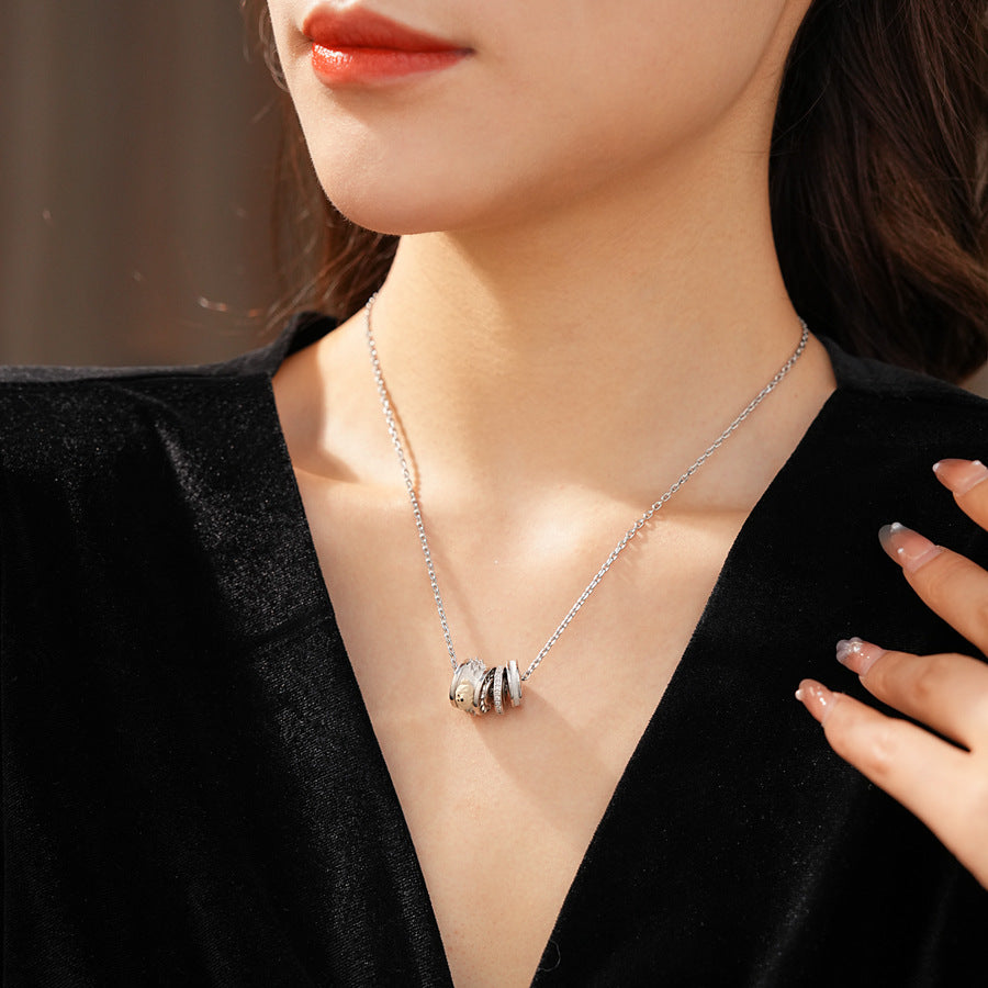 Ivory Glow Barrel Charm Collection – Necklace, Bracelet & Right-Ear Cuff
