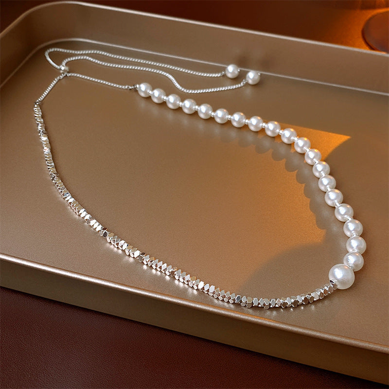 Artificial Silver Fragment Pearl Choker