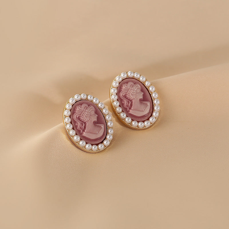 Vintage Pearl Stud Earrings Series with silver pins and baroque pearl courtly chic designs – light luxury retro jewelry
