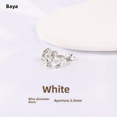 925 Silver Running Rings & Rhinestone Rondelle Spacers