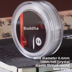 Crystal Elastic Beading Cord – Clear Stretch Jewelry String (0.5–1.5 mm, 5–120 m)