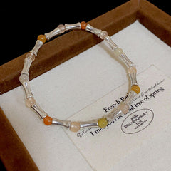 Multi-layer bracelet with crystal medallion and pearl beads in chic style