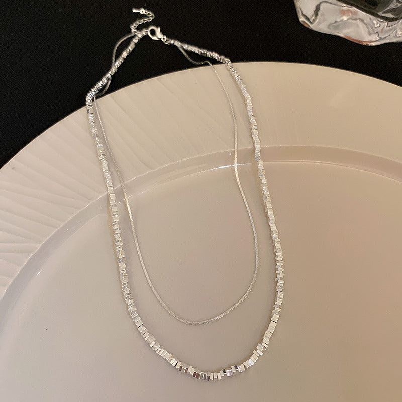 Artificial Silver Fragment Pearl Choker