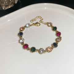 Crystal Bloom Bracelet Series – multiple floral variations displayed