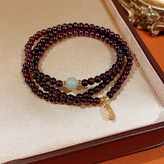 Oriental Crystal Bead Bracelet Series – Natural White & Yellow Gemstones, Retro Chic Elegance