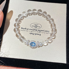 Oriental Crystal Bead Bracelet Series – Natural White & Yellow Gemstones, Retro Chic Elegance