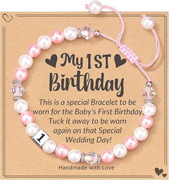 Milestone Birthday Bracelet for Girls (1st–8th)
