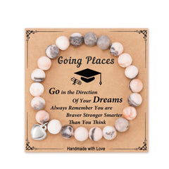 Heartfelt Encouragement · Pink Jasper Message Bracelets