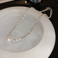 Artificial Silver Fragment Pearl Choker