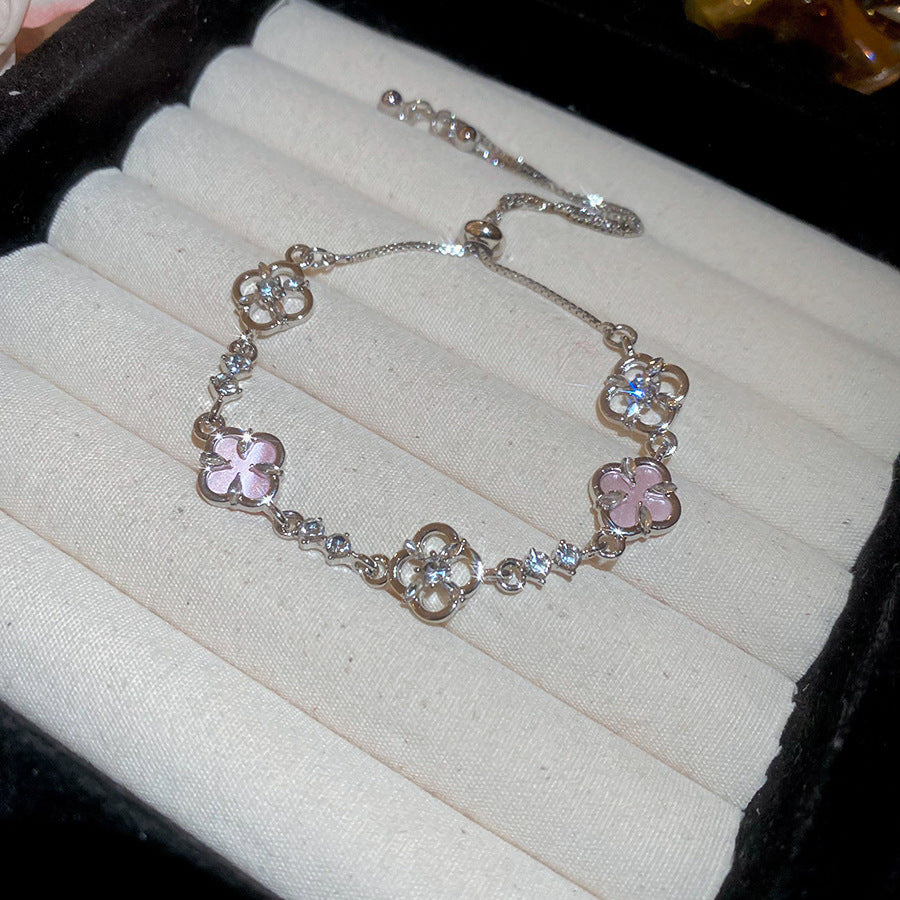 Crystal Bloom Bracelet Series – multiple floral variations displayed