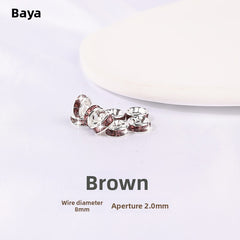 925 Silver Running Rings & Rhinestone Rondelle Spacers