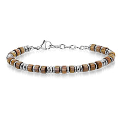Boho Drift · Natural Stone Disc Chain Bracelets